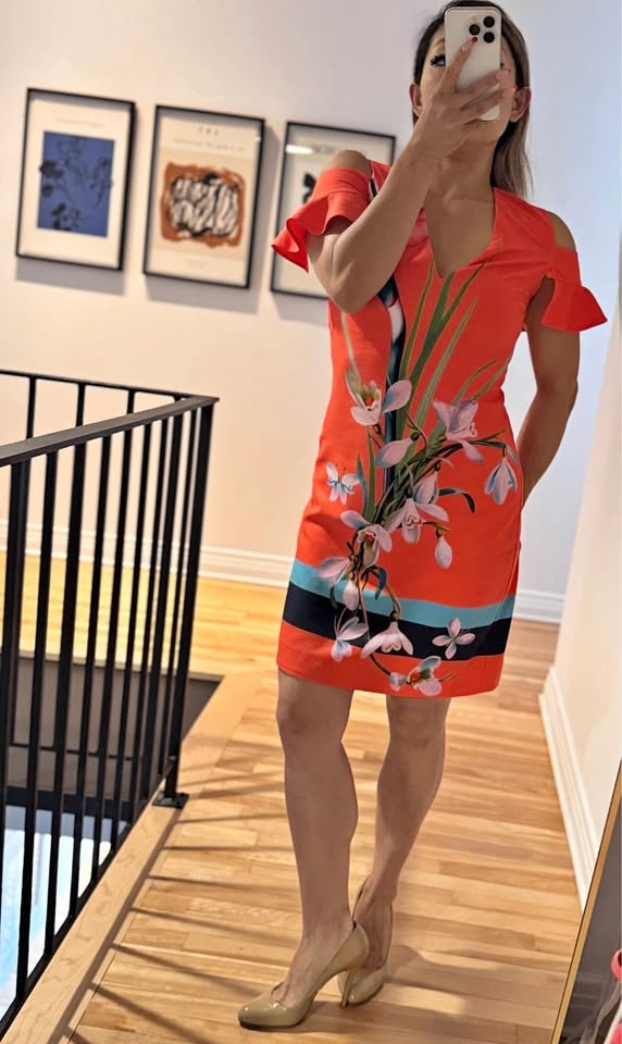 Ted Baker Leea Tropical Cut Out Dress