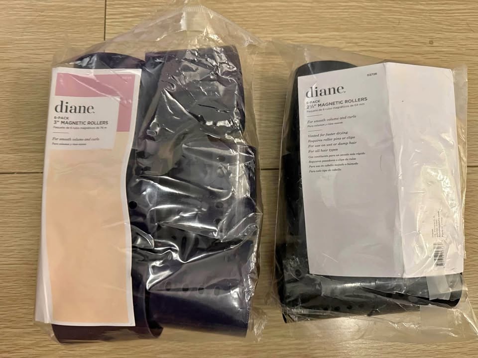 Diane 6 pack 3” and 2.5” magnetic hair rollers