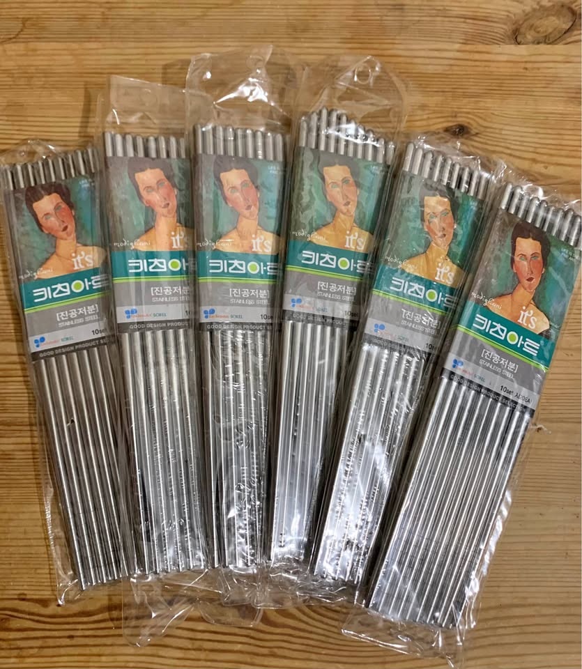 Kitchen Art Korean Chopsticks Stainless Steel 10 Pairs 6 sets