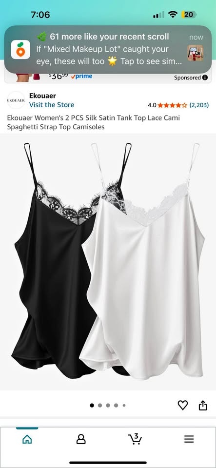 Silk satin top - size L