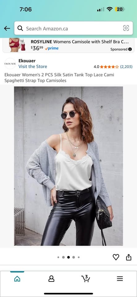 Silk satin top - size L - photo 2