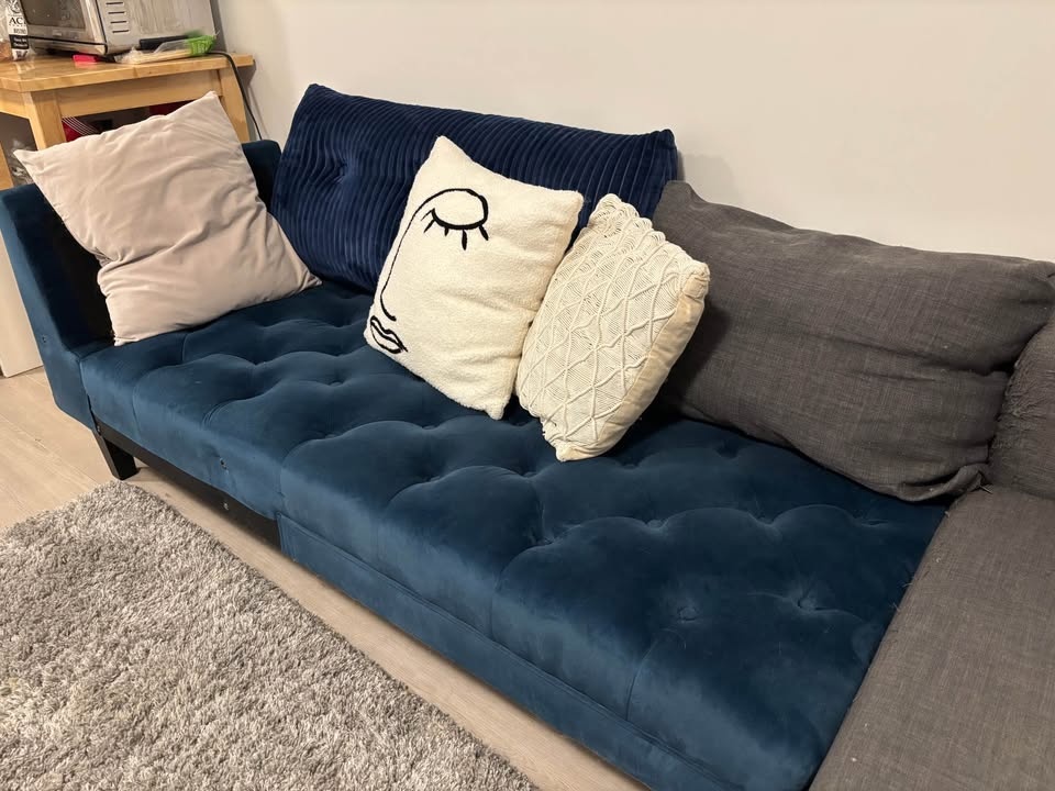 Love seat Navy blue Velvet - photo 2