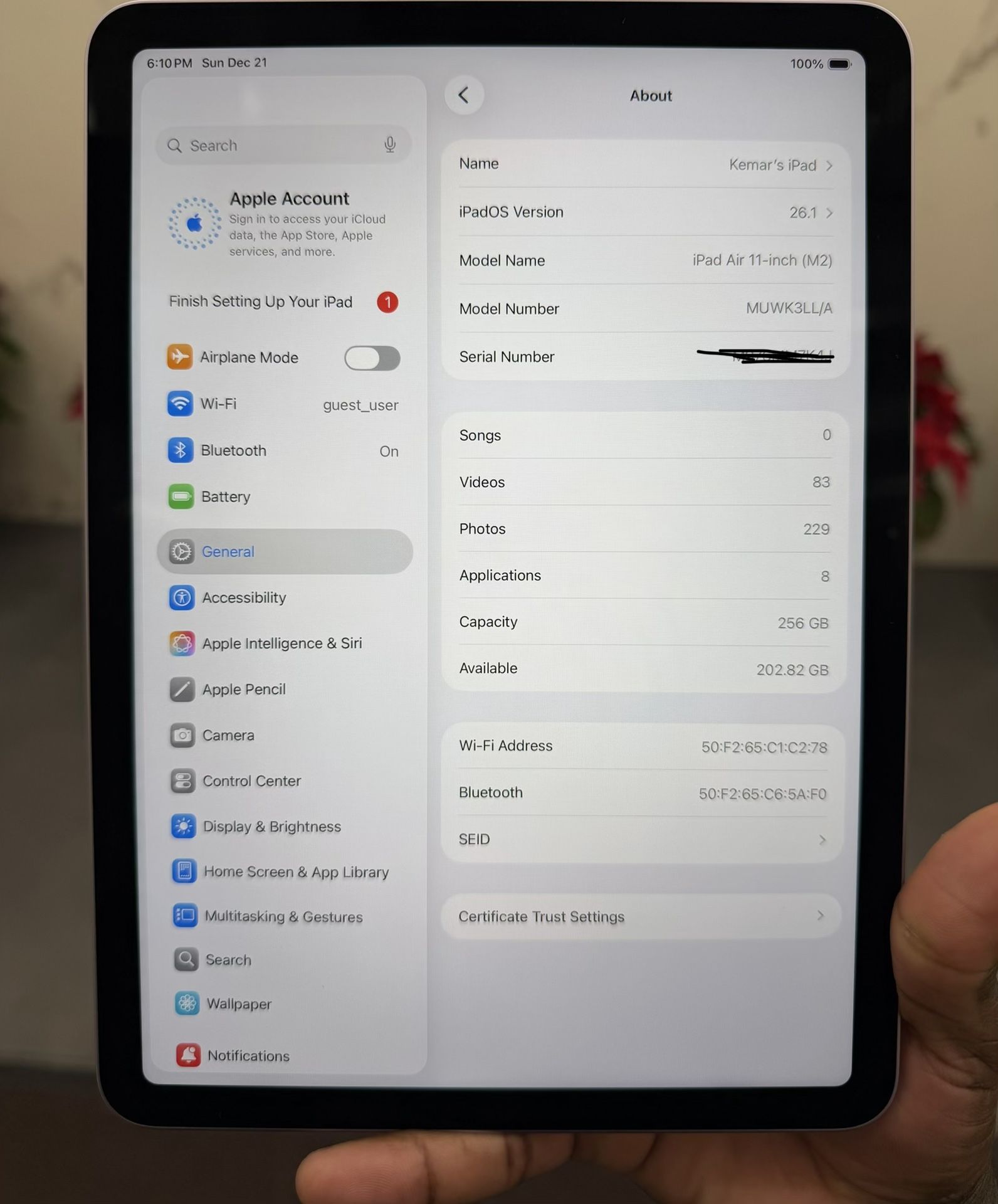 iPad Air 11” M2 - 256GB - (LIKE NEW) - photo 4