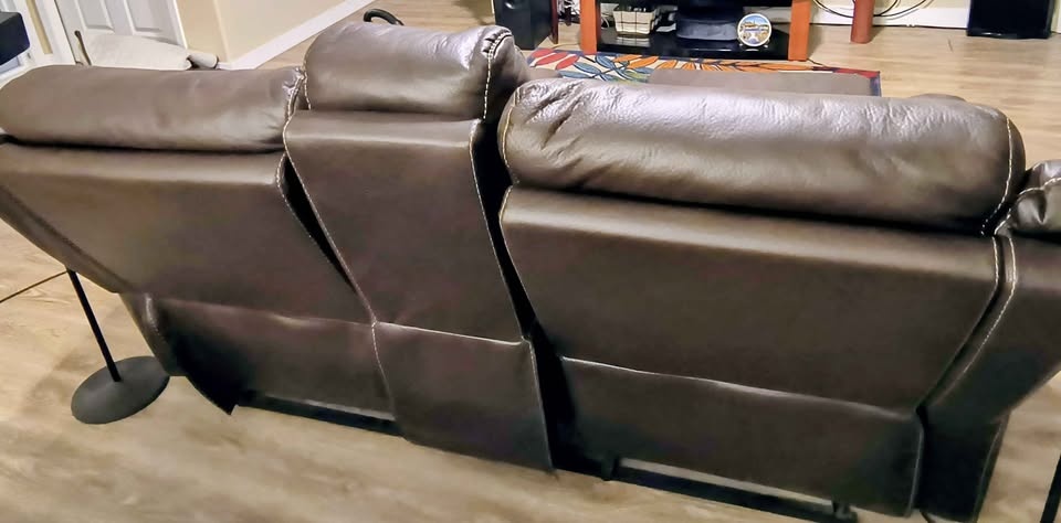 Reclining Brown Loveseat - photo 4