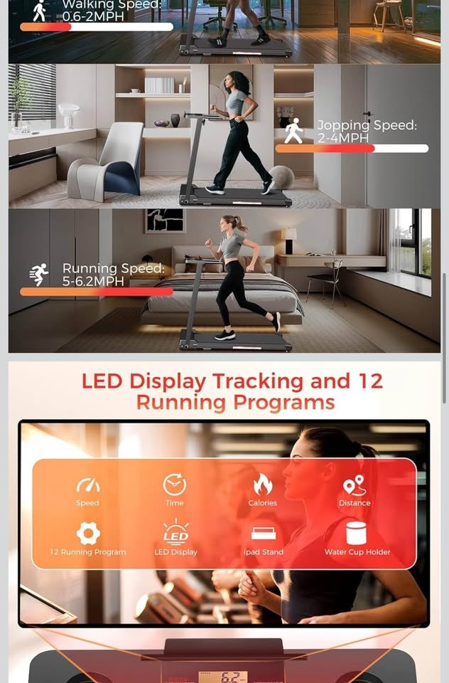 New apexnexus walking pad treadmill with folding handles - photo 2