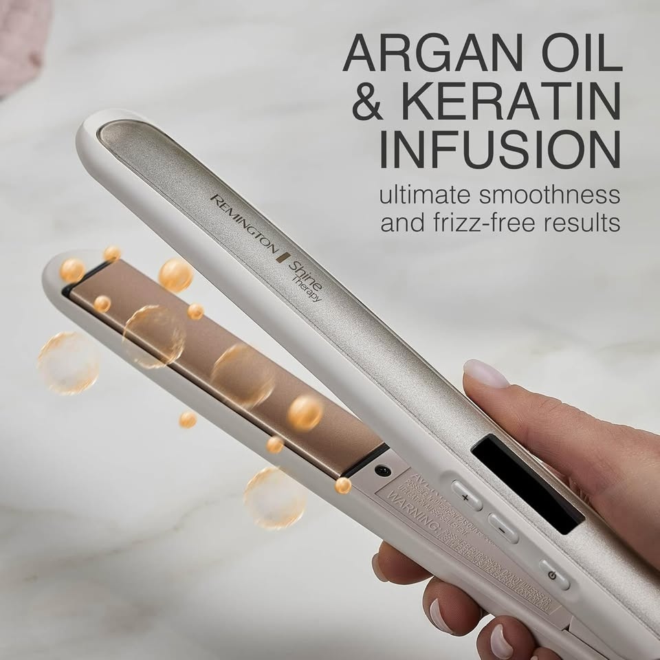 REMINGTON Shine Therapy Flat Iron - 1" - White - photo 2