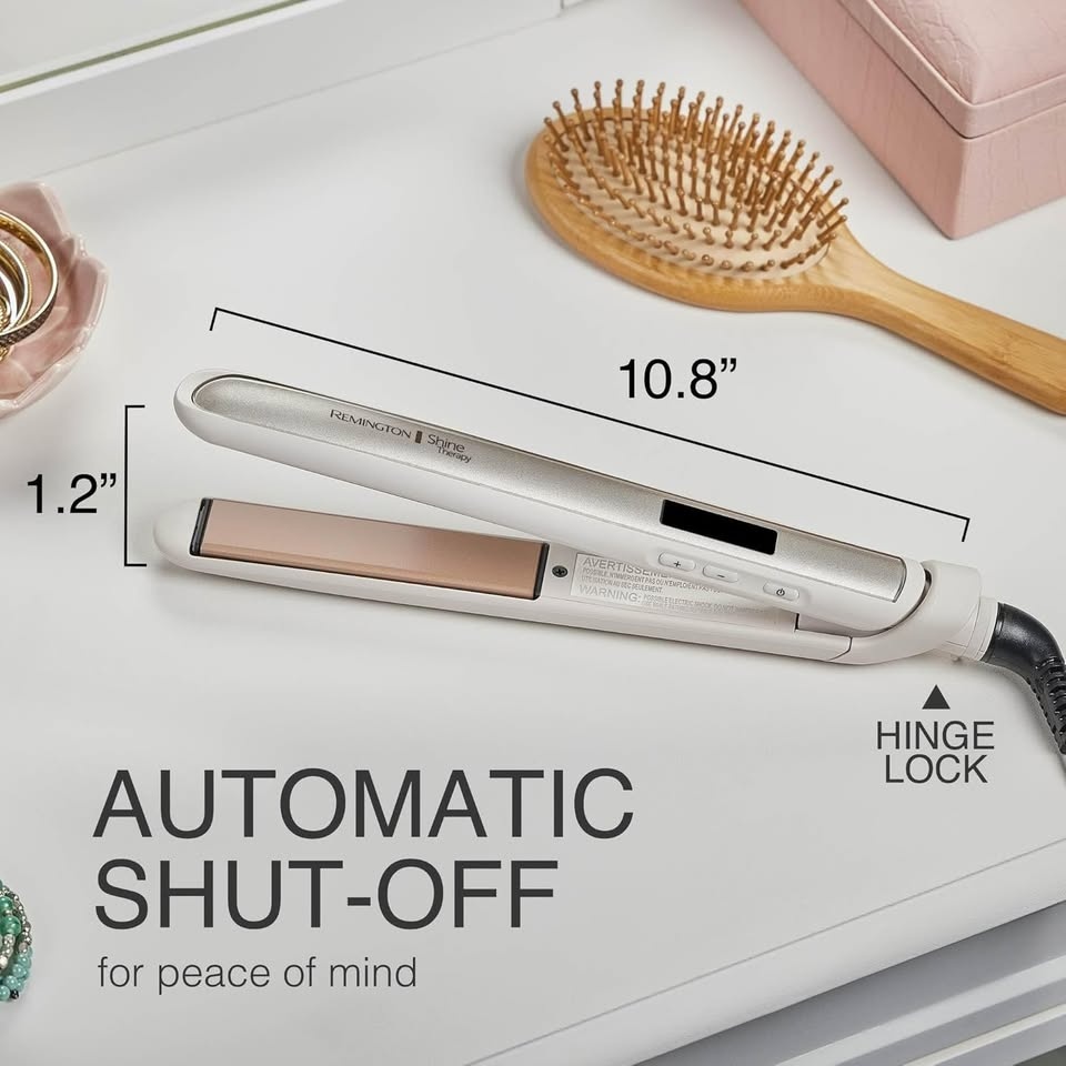 REMINGTON Shine Therapy Flat Iron - 1" - White - photo 3