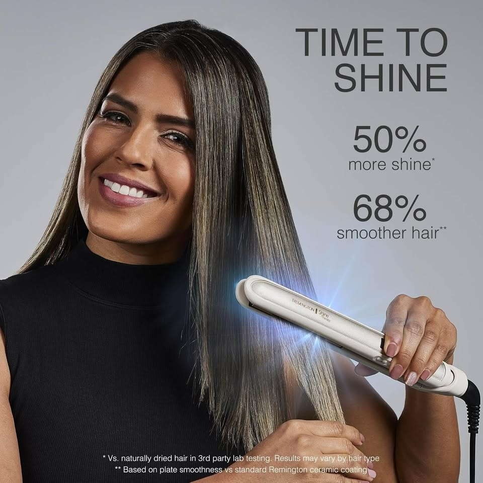 REMINGTON Shine Therapy Flat Iron - 1" - White - photo 4
