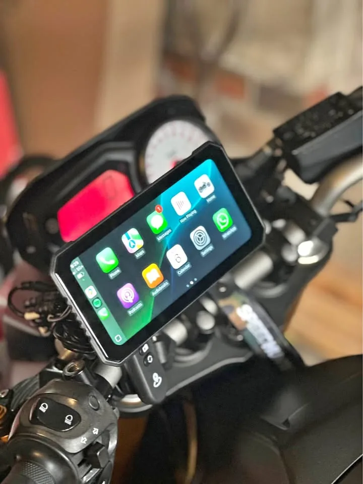 6.25” Motorcycle CarPlay/Android auto with Dashcams thumbnail