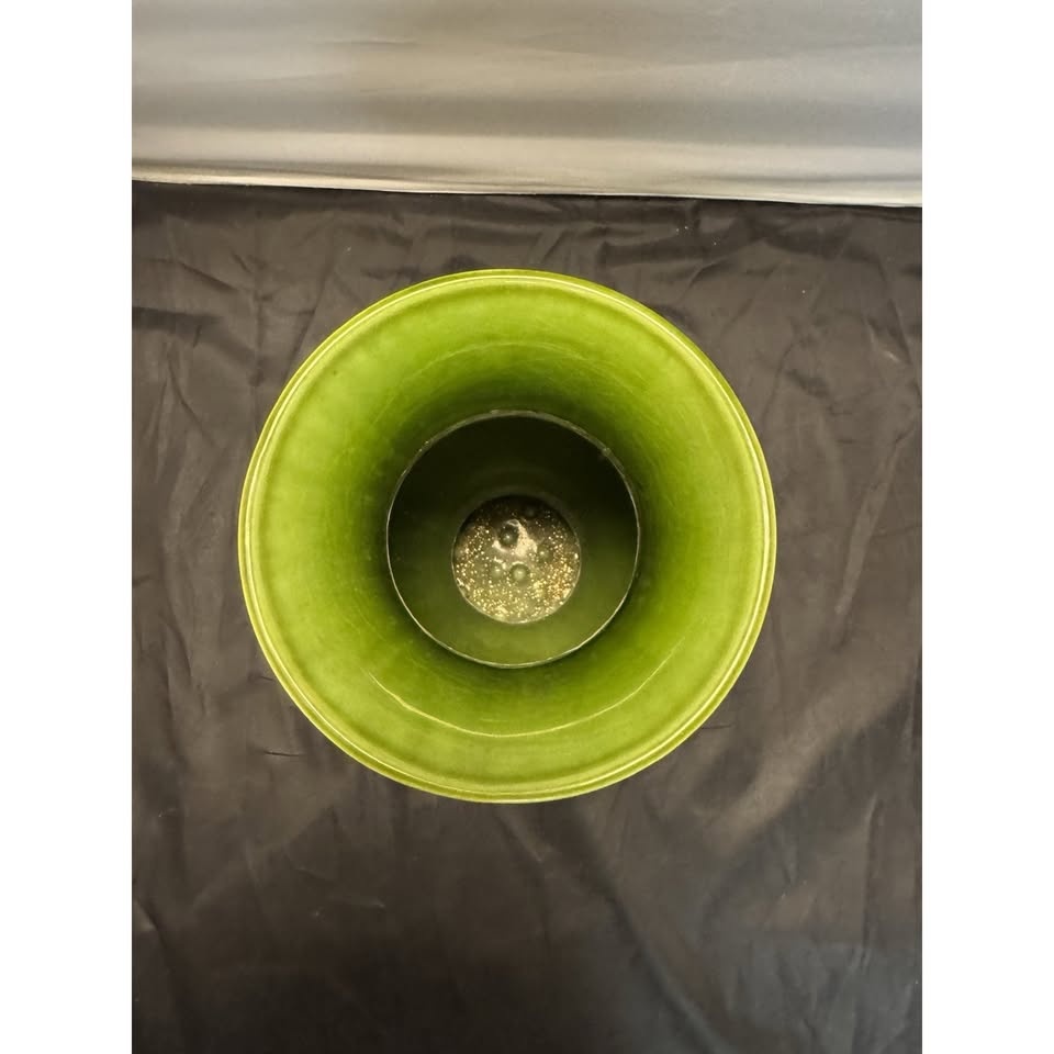 Royal Haeger Pottery Vase Deco Green Yellow Crazing MCM 1960’s - photo 3