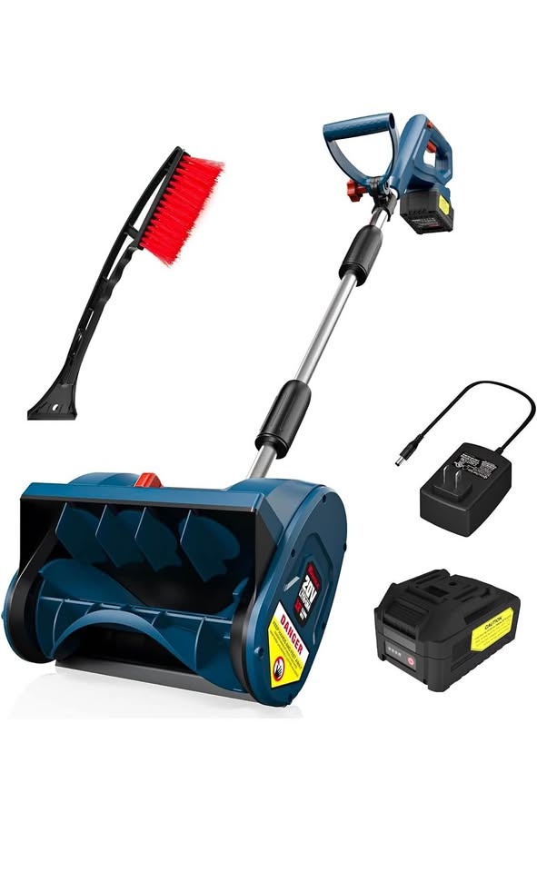 Enhulk Electric Snow Shovel, 20V 12-Inch Cordless Snow Blower