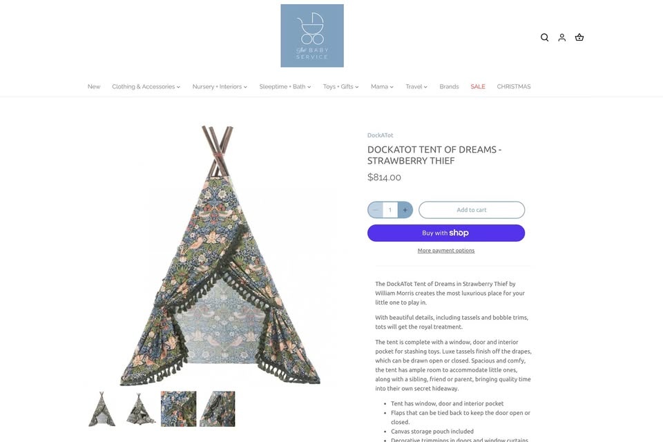Retails $814 *NEW IN BOX* Morris & Co DockATot Luxury Play Tent - photo 2
