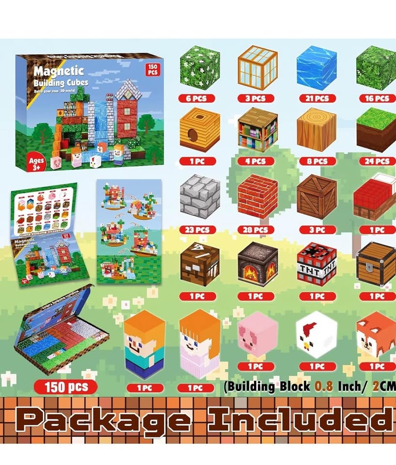 Magnetic Blocks - Magnet Toys, Magnetic Building Blocks Cubes, S