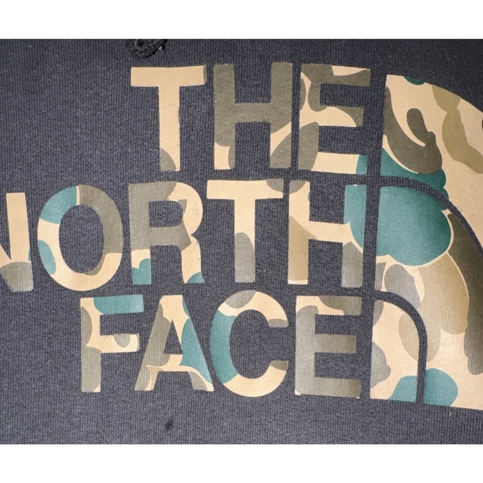 The North Face Hoodie Black Sweatshirt Camouflage Logo Men’s Siz - photo 3