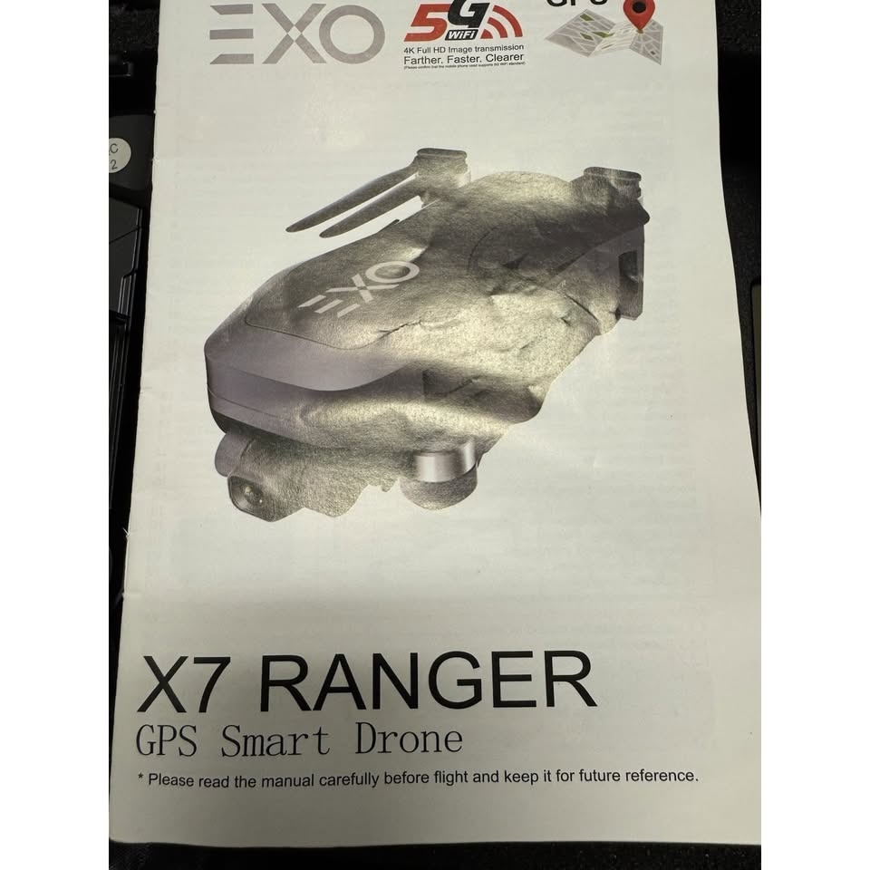 EXO X7 Ranger 4K GPS Drone w/ 2 Batteries PRO Controller Case - photo 3