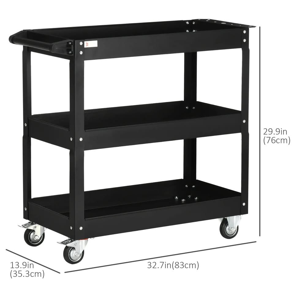Rolling Tool Cart with Wheels - DURHAND-3 Tier - photo 2