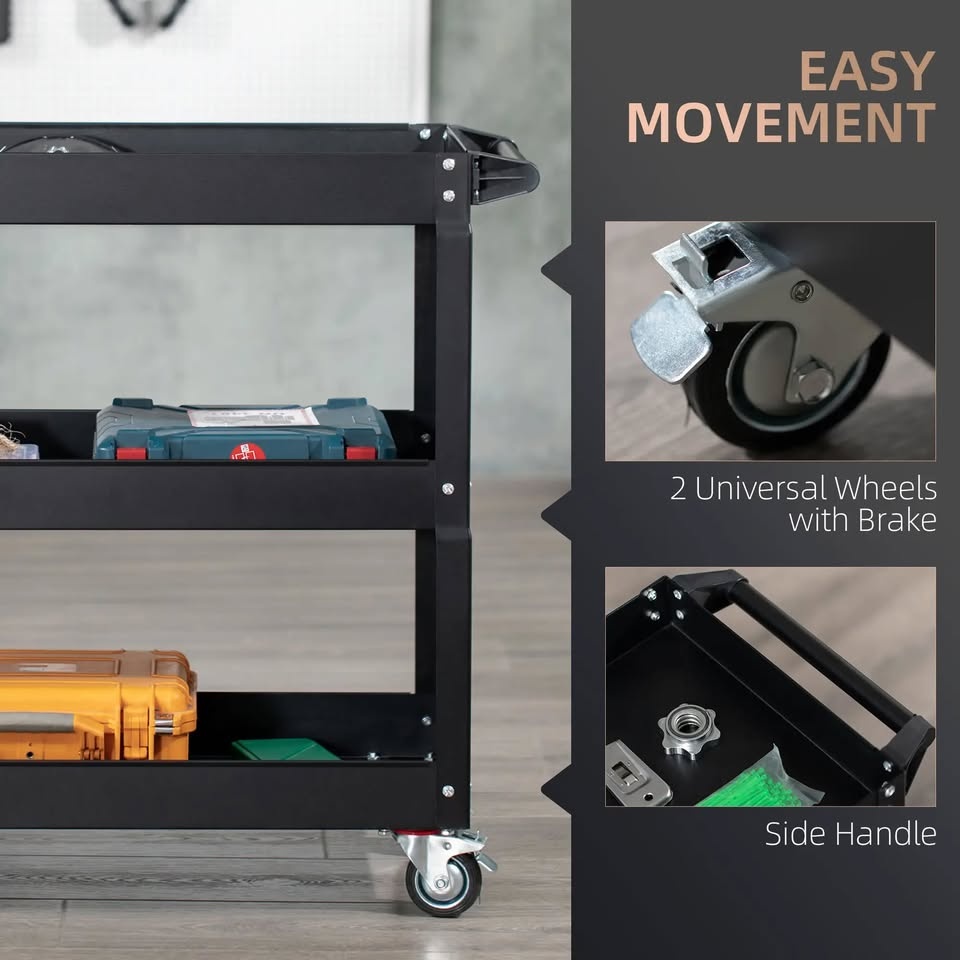 Rolling Tool Cart with Wheels - DURHAND-3 Tier - photo 4