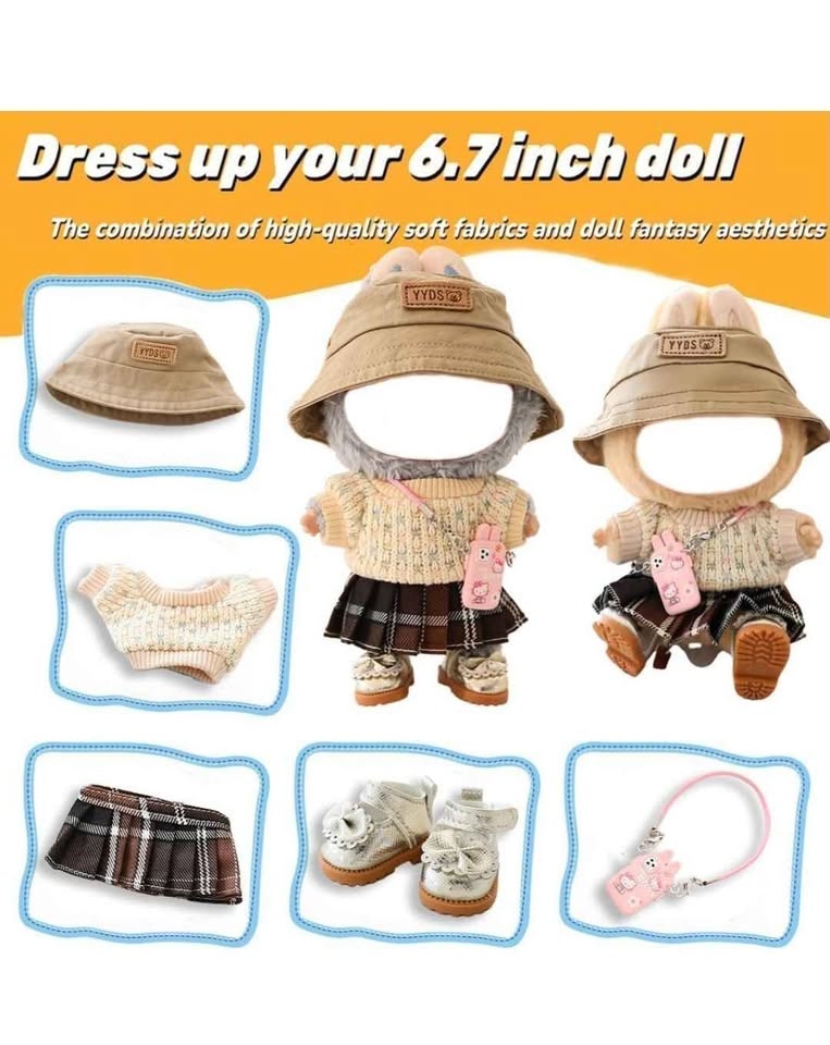 5 Pcs Labubu outfit set - photo 2