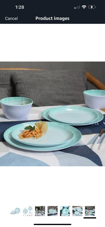 Dinnerware Set (11 pcs) — Turquoise — Moving Out Sale - photo 4