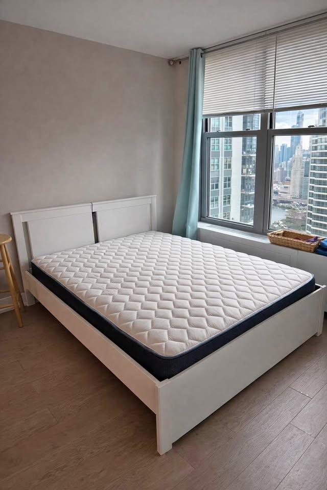 Queen Size Bed Frame + Mattress — Moving Out Sale