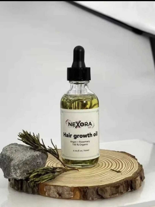 NEXORA Hair Growth Oil – Argan & Rosemary (100% Organic)