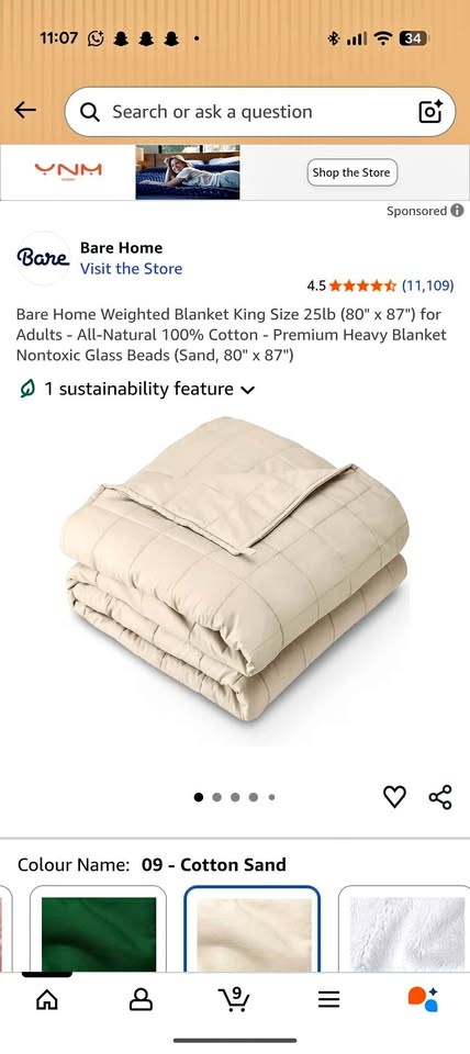 King size Weighted blanket 30lbs