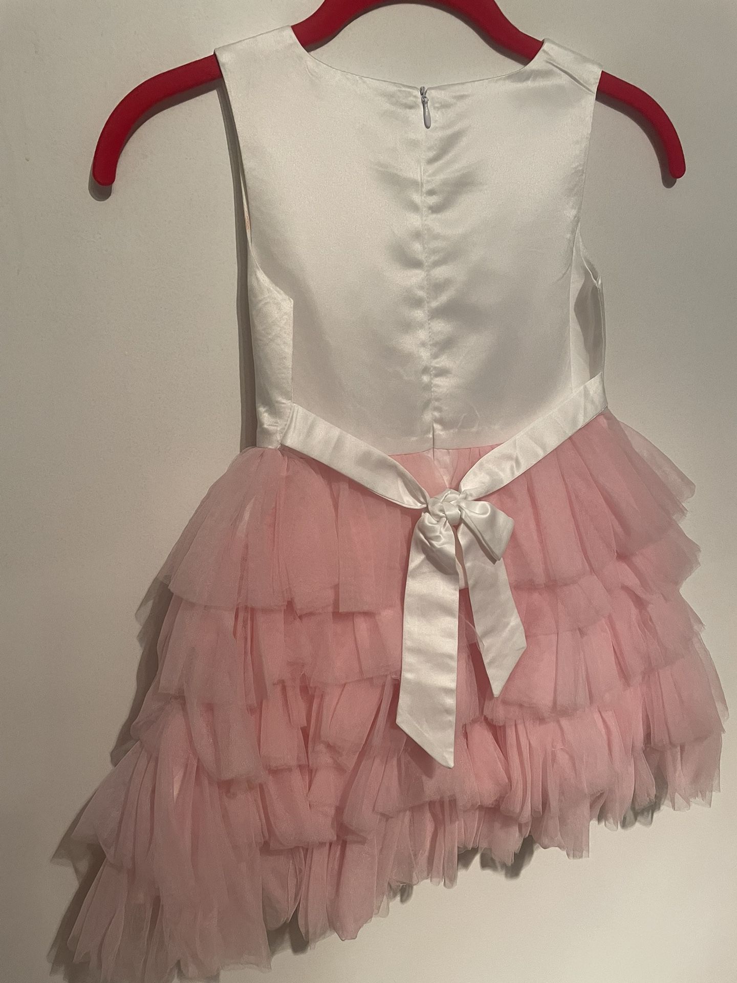 Girls Pink Birthday Tulle Ruffle Dress, Size 6 - photo 2