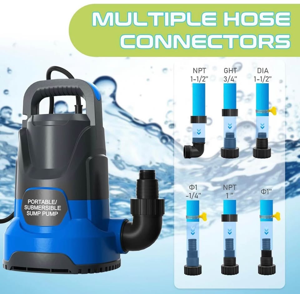 Sump Pump 1.1HP Submersible Water Pump 4700GPH - photo 4