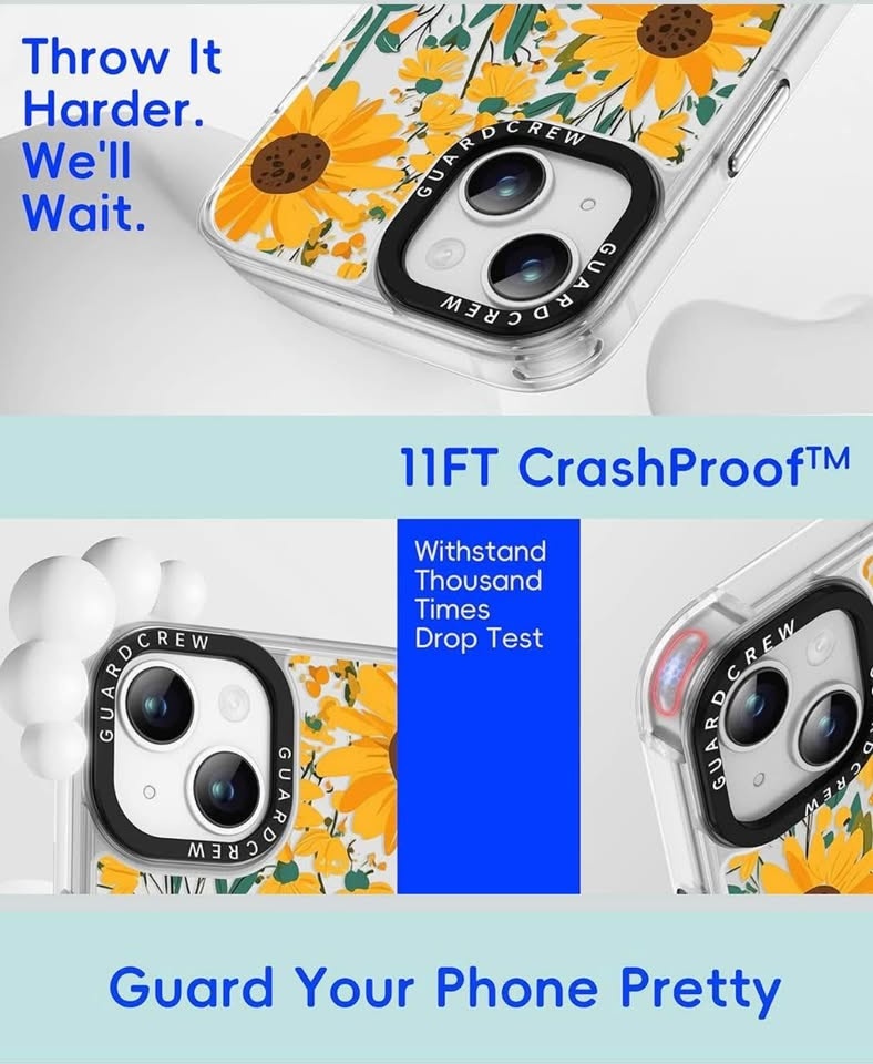 iPhone 14 Case, Crashproof Military-Grade, Anti-Yellow - photo 3