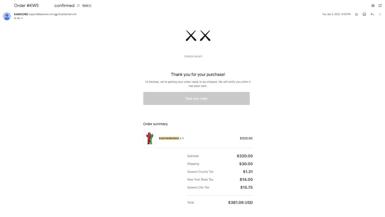 KAWS KACHAMUKKU Vinyl Figure Red/Green (2021) - photo 3