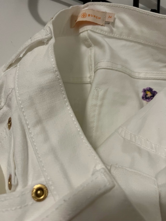 Tory Burch White Jeans - Size 24 - photo 4