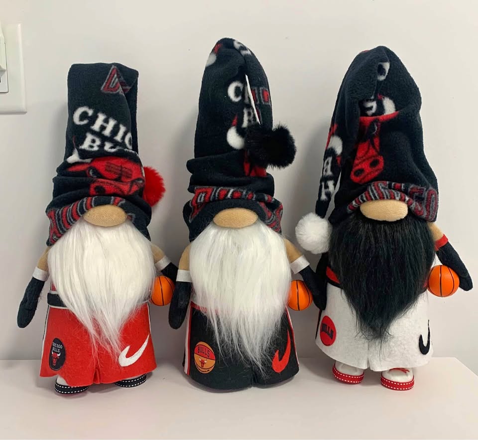 Chicago Bulls Giant Plush Gnomes - Handcrafted