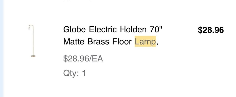 Matte Brass Floor Lamp - photo 4