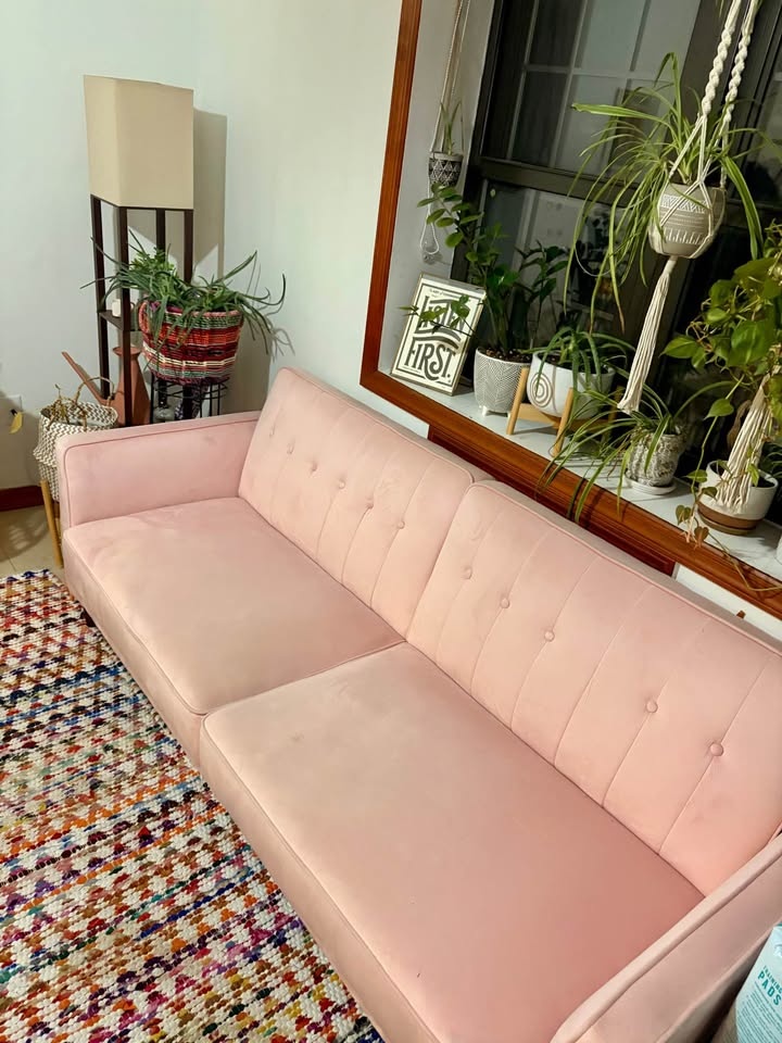 Velvet Square Arm Convertible Futon - photo 2