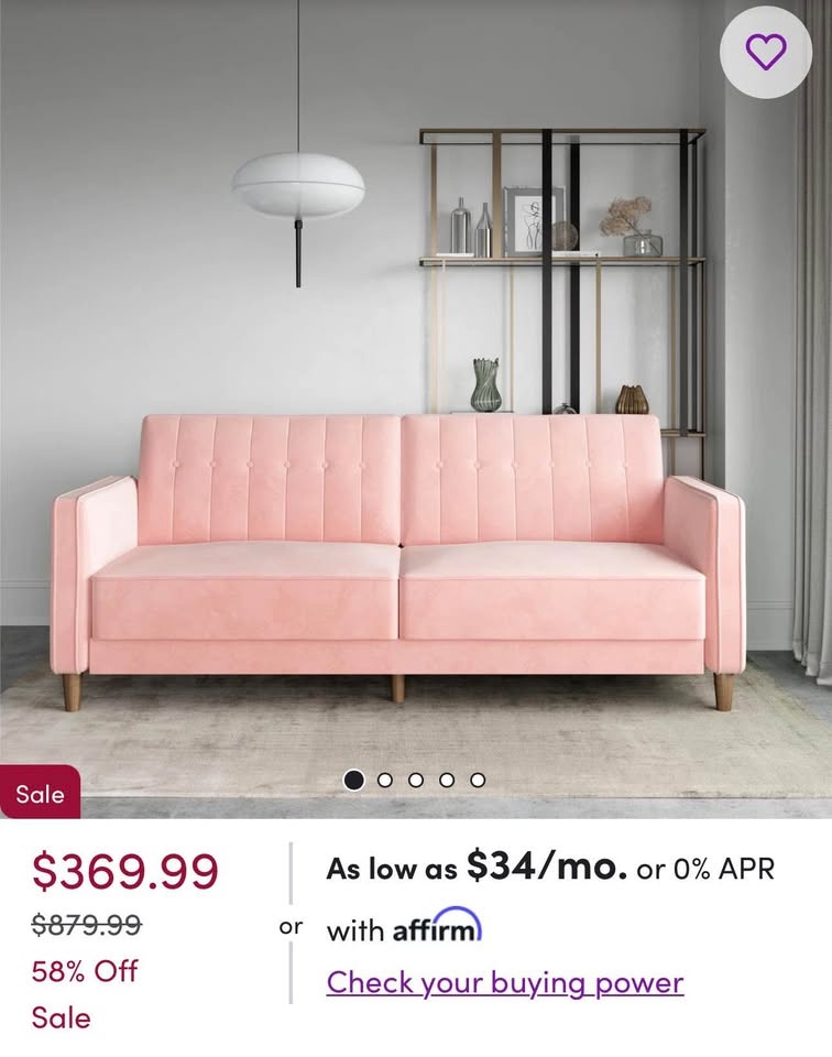 Velvet Square Arm Convertible Futon - photo 4