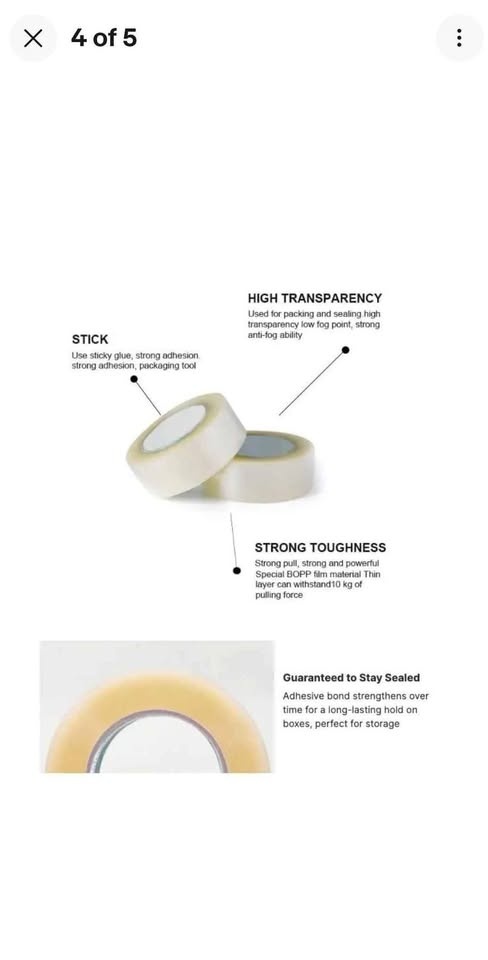 36 Rolls Packing Tape - 2 mil 2" x 110 Yards - photo 3