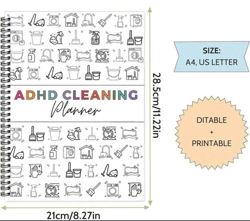 Set of 3 Planners – ADHD Cleaning, Self-Care & Home - photo 2