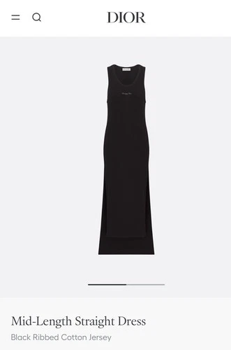Christian Dior Paris Black Ribbed Sleeveless Dress M - photo 3