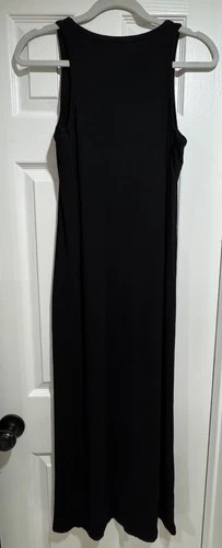 Christian Dior Paris Black Ribbed Sleeveless Dress M - photo 5
