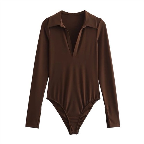 ZARA Brown Bodysuit Size S