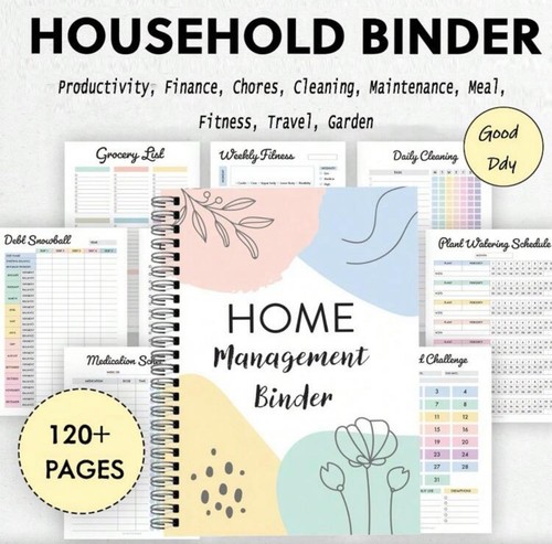 ADHD Cleaning Planner + Home Management Binder Set - photo 3