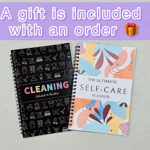 Set of 2 Planners – Cleaning Checklist & Self-Care Planner