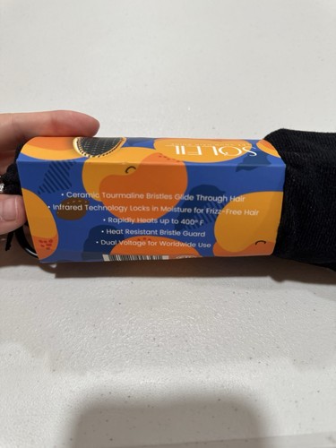 Soleil Mini Heat Brush Apricot – Dual Voltage – New - photo 3