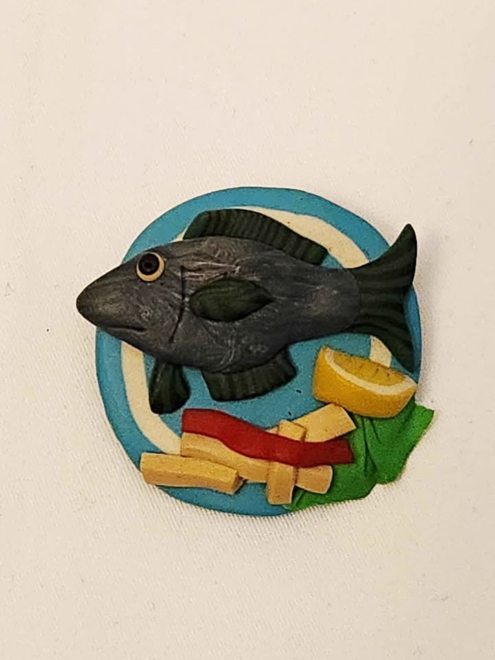 Fish & Chips Novelty Pin