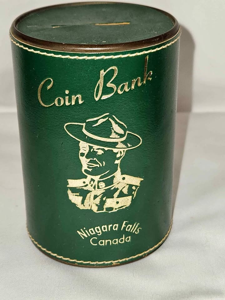 Vintage Leather Niagara Falls Mountie Bank (1950's?)