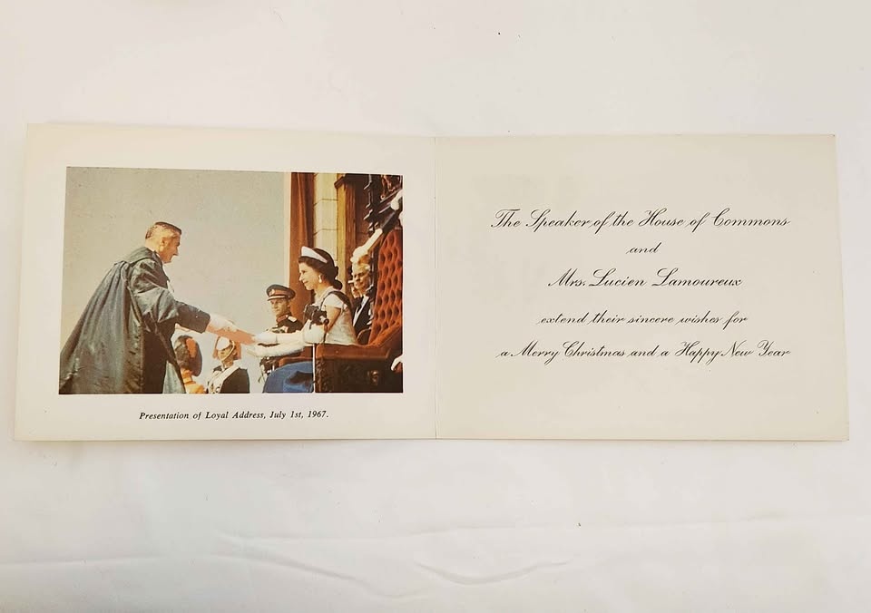 Christmas/ New Years Card from Speaker of House of Commons 1967 - photo 3