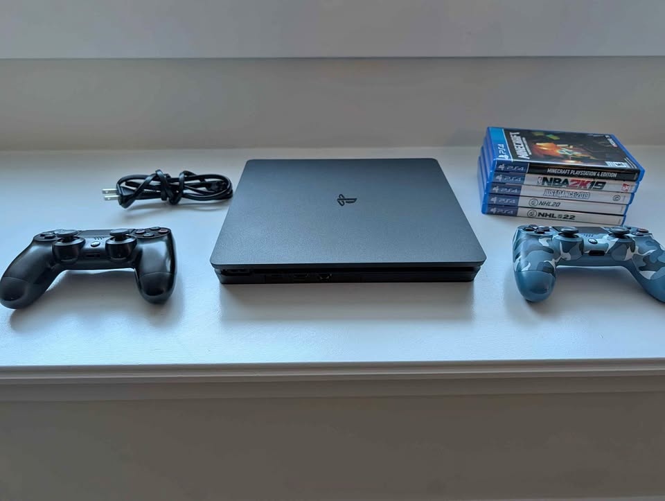 PS4 Slim 1TB Console Bundle | Great Condition | 5 Games