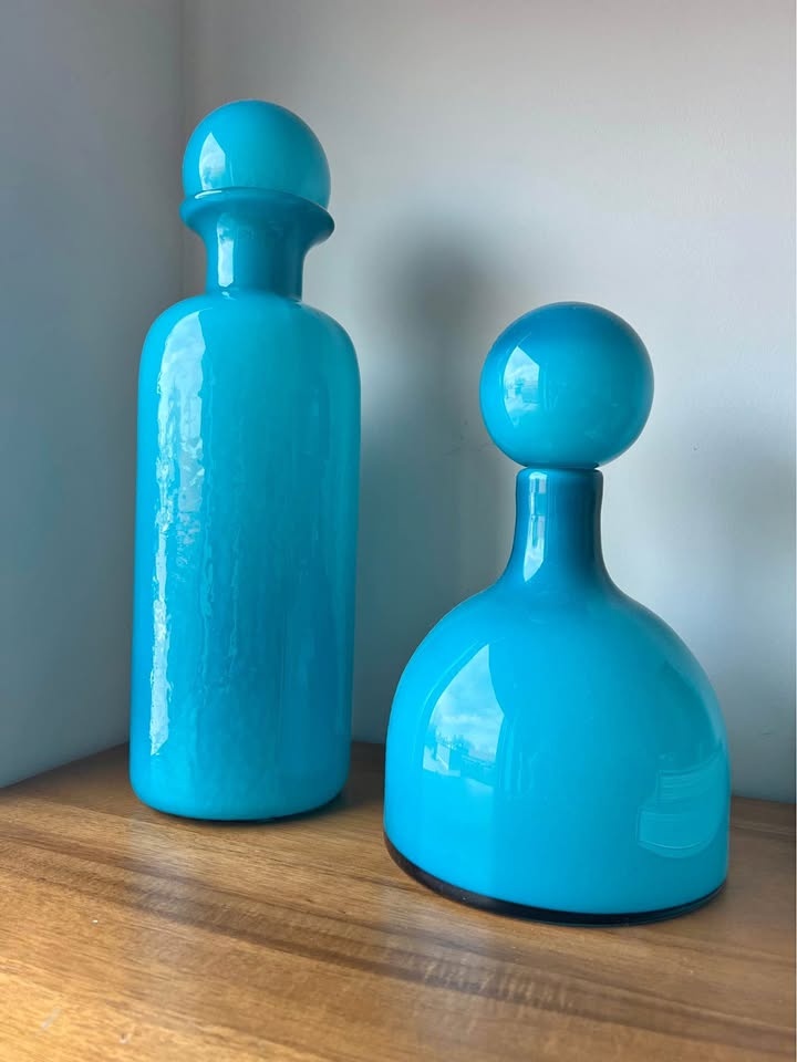 West Elm Mid-Century Glass Vase with Stopper