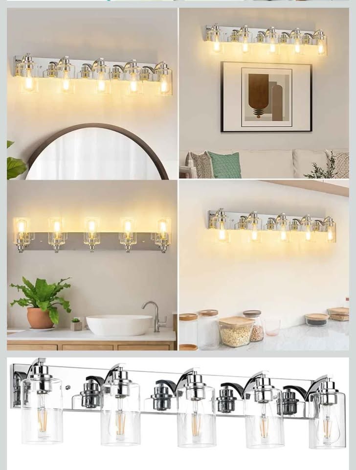 Alaislyc 5-Light Fixture - Brushed Gold - Clear Glass - photo 2