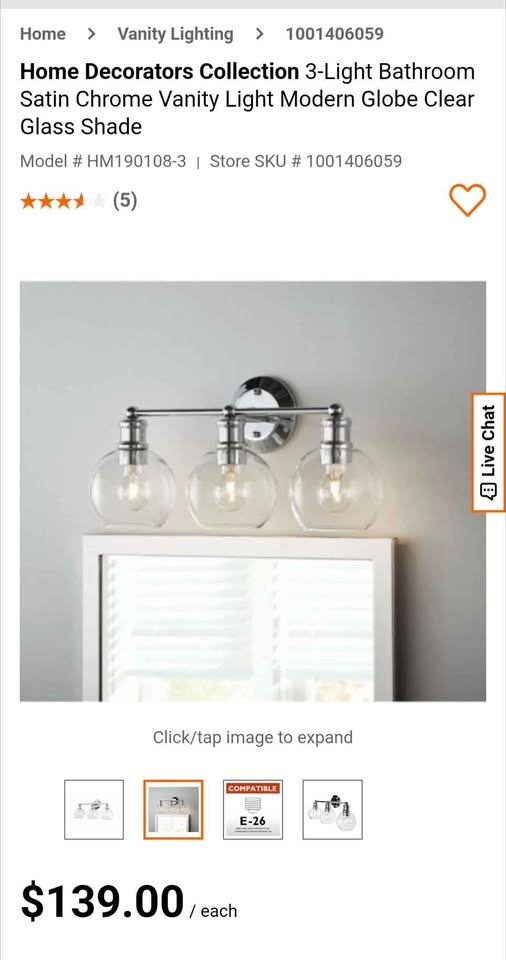 Living District 3-Light Vanity Fixture - Chrome - photo 2